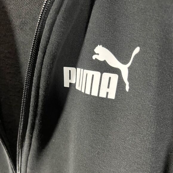 Puma half zipper cropped pull over sweatshirt black size XL - Picture 5 of 15